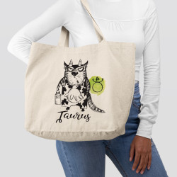 Αστείες Γάτες Ζώδια - Ταύρος (Τσάντα  Αγοράς) Αστείες Γάτες Ζώδια - Ταύρος (Τσάντα  Αγοράς)